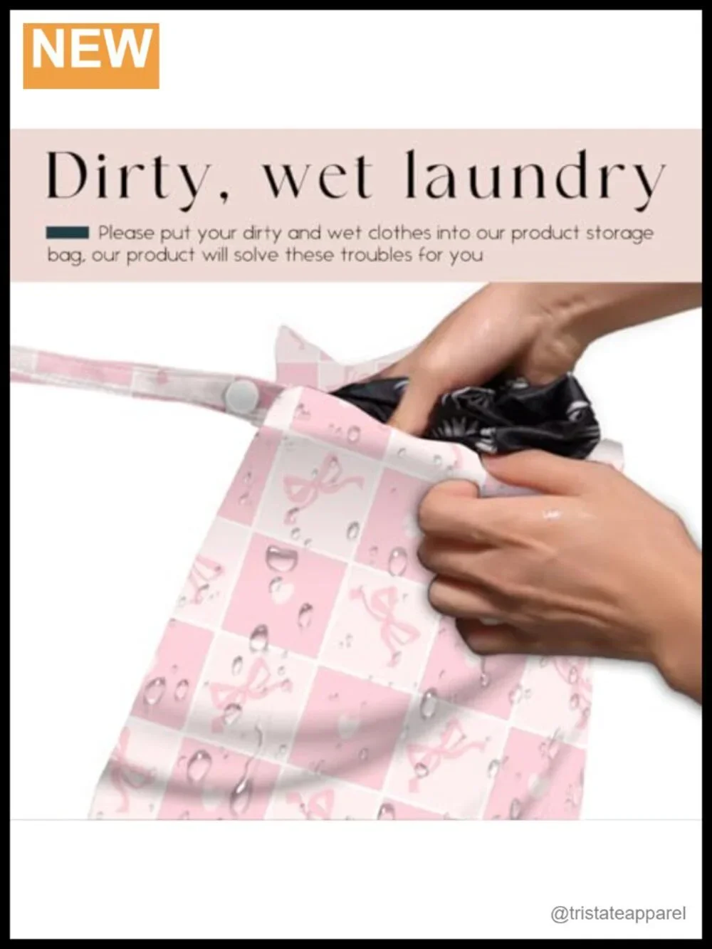 Wet Bag Waterproof TPU Zippered Pouch Travel Organizer Swim Diaper